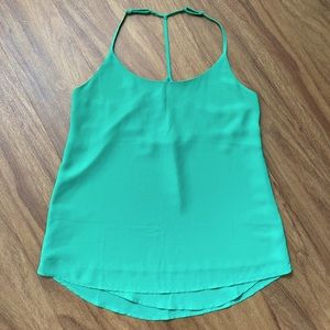 Naked Zebra Flowing Green Razorback Top